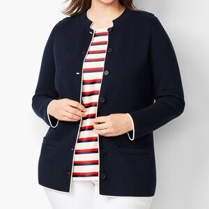 Talbots Military-Inspired Sweater Jacket 2X